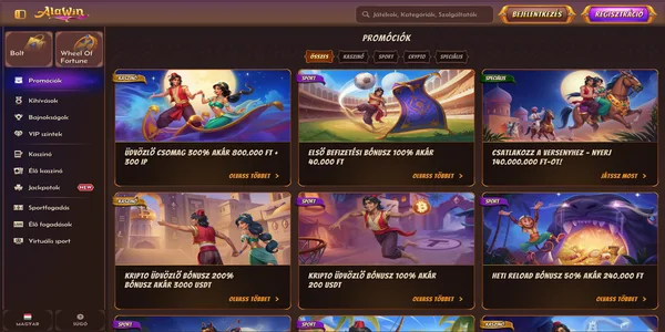 Alawin Casino mobilon – bónuszajánlat