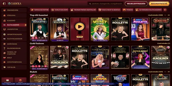Casoola Casino mobilon – élő kaszinó játékok
