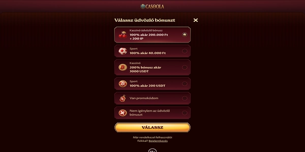 Casoola Casino mobilon – regisztráció