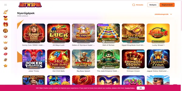 Hit'n'Spin Casino mobilon – élő kaszinó játékok